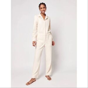 Faherty Overland Jumpsuit in Cream